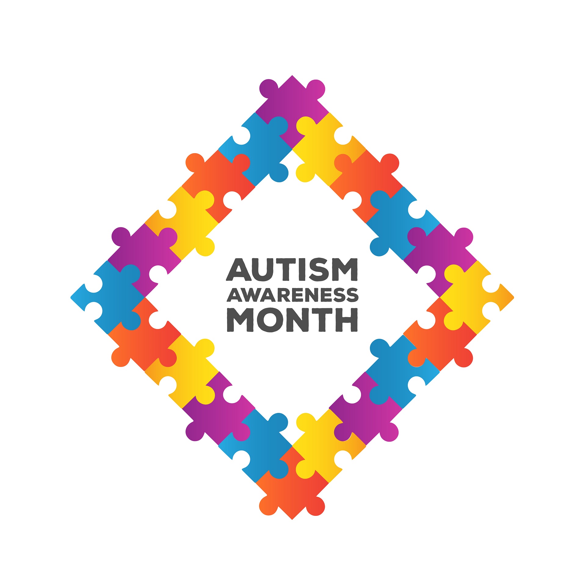 A logo of Autism Awareness Month