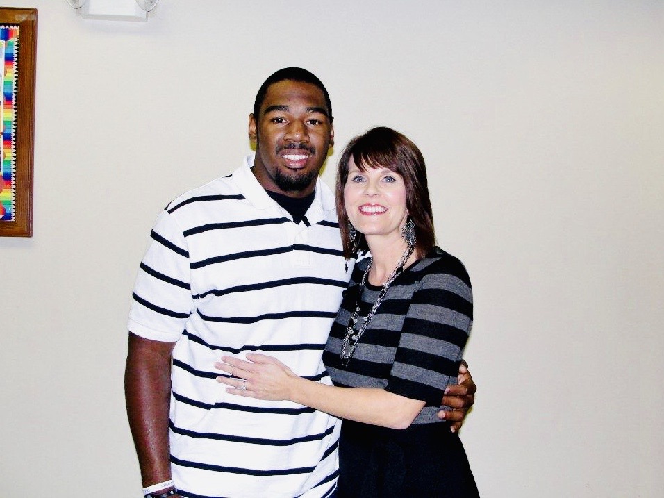 Lisa Wilson with former studentKenny Hilliard