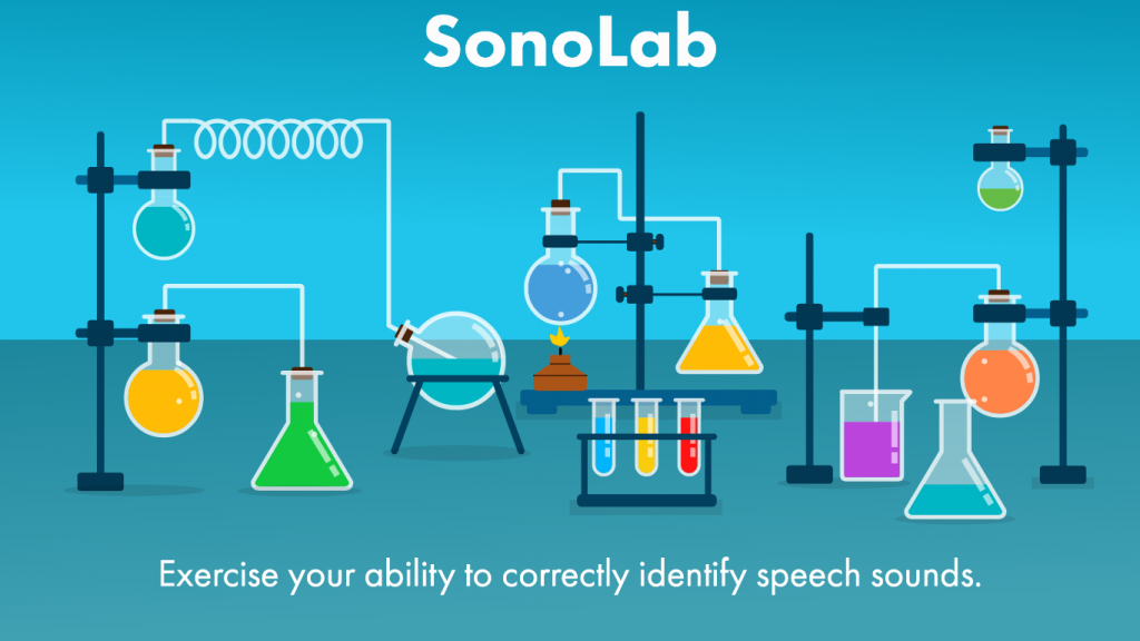 Splash Screen of SonoLab, one exercise in Fast ForWord Literacy